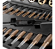 Набор метчиков и плашек AV Steel 45 предметов, М6-М24 AV-921214