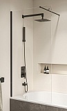 Шторка для ванны RGW SC-050B 351105009-14 90 см черный, прозрачное