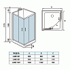 Душевая кабина WeltWasser Laine 801 80x80 хром, прозрачное