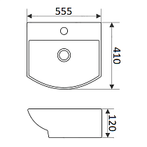 Раковина CeramaLux N 78014C 55.5 см