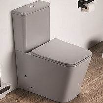 Унитаз компакт CeramaLux 2170AXMH с сиденьем микролифт, матовый светло-серый