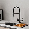 Смеситель для кухни Iddis Ace ACEGMFFi05 фильтр, гибкий излив, графит