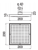 Верхний душ Nobili AD139/17CBM 20 см Velvet black