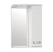 Зеркальный шкаф Style Line Ирис 55x83 см с подсветкой, белый ЛС-00000018