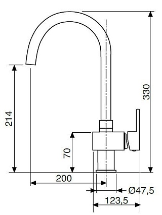 Смеситель для раковины Cezares UNIKA-LSM1-A-01-W0 хром