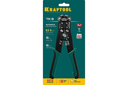 Стриппер Kraftool TK-6 автоматический, многофункциональный, 0.2 - 6 мм2, 22635