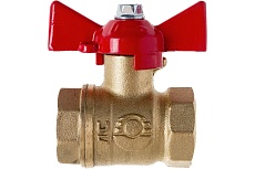 Латунный шаровой кран для воды Valfex OPTIMA 1/2&quot; ВР/ВР ручка-бабочка 11Б27фт1М VF.217.L0B1.012.Bir