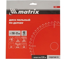 Диск пильный (200х32 мм; 48T) по дереву Matrix 73263