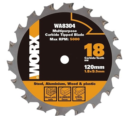 Пильный диск универсальный (120х1.8х9.5 мм) Worx WA8304