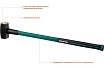 Кувалда с фибергласовой удлинённой рукояткой Kraftool Fiberglass 3 кг 2008-3