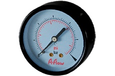 Манометр от 0 до 10 бар (1mPa), D100 мм, NPT 1/2&quot;, подсоединение сзади по центру A-Flow G10-C-8N-100B-10bar/1mPa