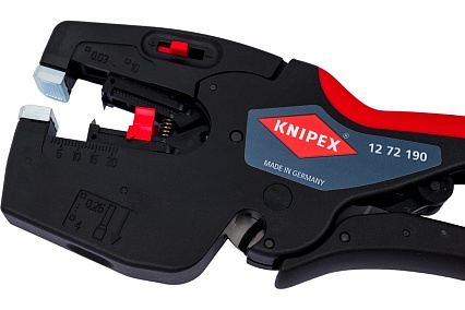 Автоматический стриппер Knipex NexStrip 3-в-1, O 0.03-10 мм AWG 32-8, рез до 10 мм, обжим: квадрат, 0.25-4 мм, 2x2.5 мм, 190 мм KN-1272190