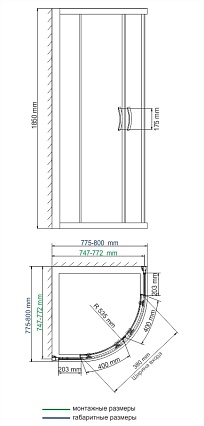 Душевой уголок WasserKRAFT Lippe 45S00 80x80