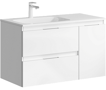 Мебель для ванной Aqwella Accent 90 см левая, белый