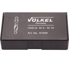 Набор метчиков для шуруповерта VOLKEL 3 в 1 M3-M10 HSS-G 7пр V67200