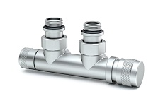 Узел нижнего подключения SR Rubinetterie угловой 1/2&quot;х3/4&quot;Е Хром матовый правый 0681-1500CSE0