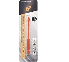 Сверло по бетону 4-грани, 6 мм, Победит наконечник, хвостовик шестигранник 1/4&quot;HEX - E TORGWIN T358884