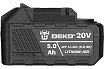 Аккумулятор Deko MT Li-ion, 20В, 5.0А*ч, разъём UNV 084-1063