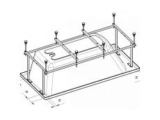 Монтажный комплект к Jika Floreana 170x75 см