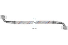 Гибкая подводка для воды ЦС НЕЙЛОН 1/2”Г-угол х 1/2&quot;Г- угол L-100 см, штука ГП002216