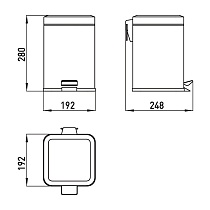 Ведро Emco System2 3553 000 05 хром