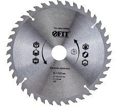 Диск пильный по дереву (210х30 мм; 40Т) для циркулярных пил FIT 37751