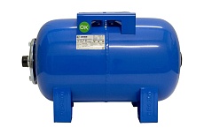 Бак горизонтальный с ножками и площадкой для насоса 24 л, 16 бар, синий, мембрана EPDM CRUWA CRW 24 H16BL