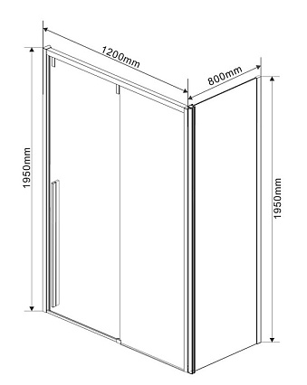 Душевой уголок Vincea Lugano VSR-1L-1 120x80 хром, прозрачный