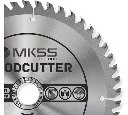 Диск пильный по дереву MKSS Toolbox Woodcutter WC2100 210x48Тх32/30 мм WC21004832