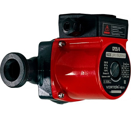 Циркуляционный насос Verton AQUA CP25/4 (72-53-36Вт, Q max 40-30-20л/мин) 01.13296.13313