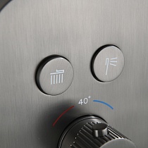 Душевой набор Black&White Gravity GH-9201-GM термостат, оружейная сталь