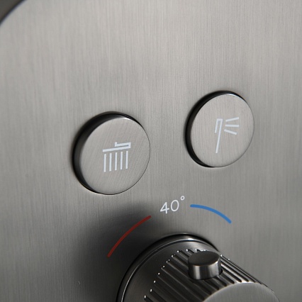 Душевой набор Black&White Gravity GH-9201-GM термостат, оружейная сталь