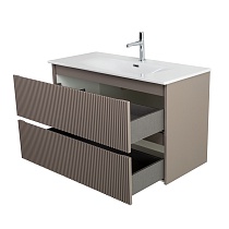 Тумба с раковиной BelBagno Uno 100 см Бежевый матовый