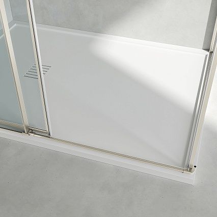 Душевой уголок Vincea Слим-Н (Slim-N) VSR-4SN9012CLBN 120x90 брашированный никель, стекло прозрачное