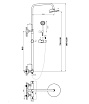 Душевая стойка Agger Thermo A2451244 без излива, с термостатом, черный