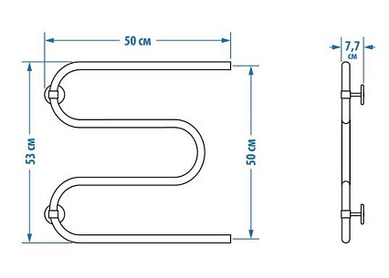 Полотенцесушитель водяной Energy Solo 50x50 см