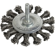 Щетка дисковая плетеная с хвостовиком 100 мм, проволока - INOX 0.50 мм DeBever DB80163381
