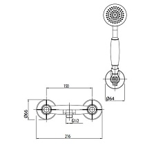 Смеситель для душа M&Z Epoca EPC01501 хром