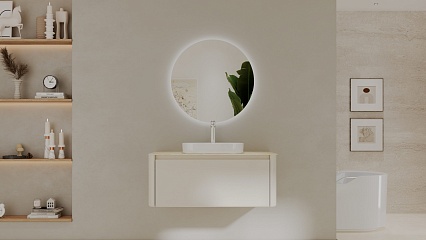 Мебель для ванной Black&White Universe U916.1000 100 см, бежевый Мебель для ванной Black&White Universe U916.1000 100 см, бежевый