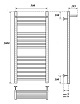 Полотенцесушитель водяной Point Аврора премиум PN10150SP П14 50x100 с полкой, хром