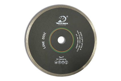 Диск алмазный сплошной по граниту LINE DISC (230х25.4 мм) TECH-NICK 041.001.5593