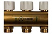 Распределительный коллектор из латуни с расходомерами 5 вых. STOUT SMB 0473 000005