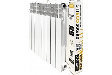 Радиатор STI AL ECO RUS 500/80 8 секций ТТ000015889