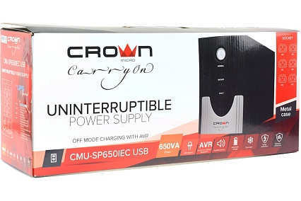 Источник бесперебойного питания Crown Micro CMU-SP650IEC USB CM000001862