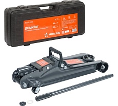 Домкрат подкатной Airline 3т низкопрофильный в кейсе (MIN - 85 мм, MAX - 380 мм) AJ-3F-370K