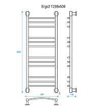 Полотенцесушитель электрический Energy Ergo2 EETR0ERGO21255 50x125 хром