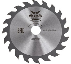 Пильный диск Профессионал 140х20Тх20 мм, дерево MD-STARS PPD1402020