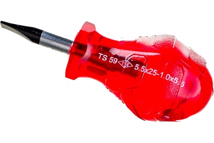 Укороченная отвертка с прямым шлицем KRAFT 5.5х25мм IZELTAS 4110175525