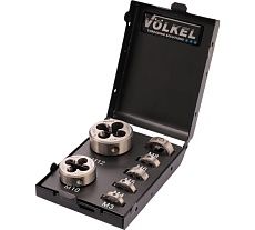 Набор плашек VOLKEL М3-М12 DINEN22568 HSSE 7 предметов V49522