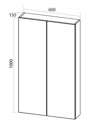 Шкаф 1MarKa Gaula 60 см подвесной, белый